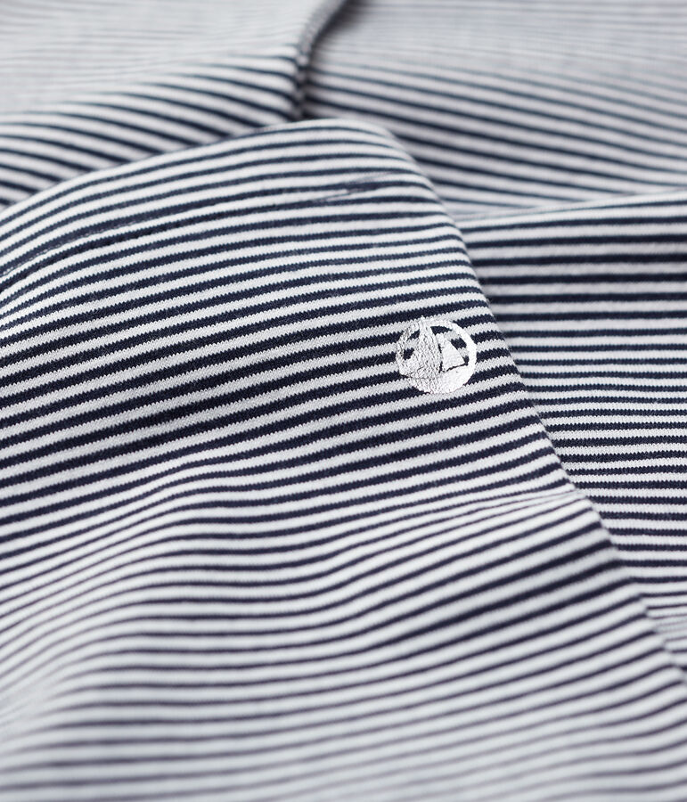 Kinder-Leggings aus Jersey-Elasthan f&uuml;r M&auml;dchen blau/weiss